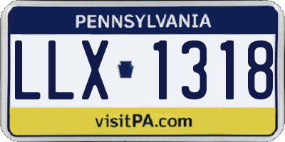 PA license plate LLX1318
