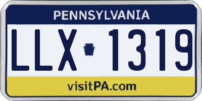 PA license plate LLX1319
