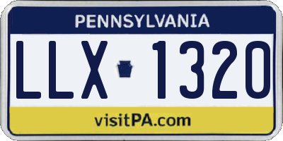 PA license plate LLX1320