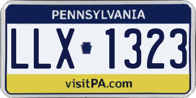 PA license plate LLX1323
