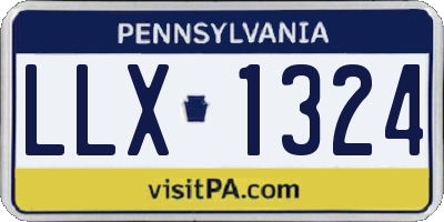 PA license plate LLX1324