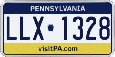PA license plate LLX1328