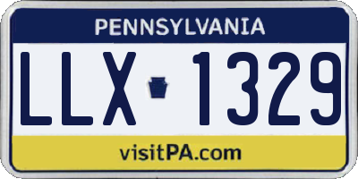 PA license plate LLX1329