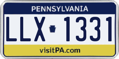 PA license plate LLX1331