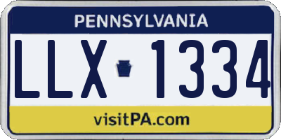 PA license plate LLX1334