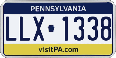 PA license plate LLX1338