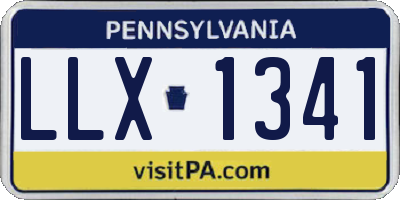 PA license plate LLX1341
