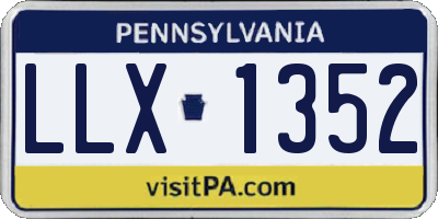 PA license plate LLX1352