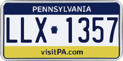 PA license plate LLX1357
