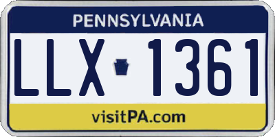 PA license plate LLX1361