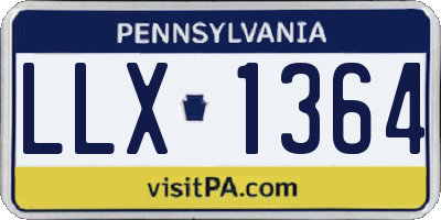 PA license plate LLX1364