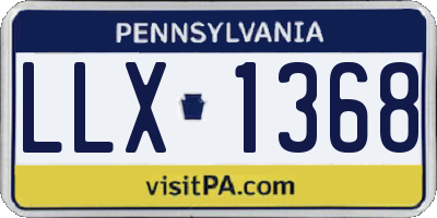 PA license plate LLX1368