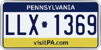 PA license plate LLX1369