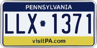 PA license plate LLX1371