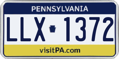 PA license plate LLX1372