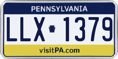 PA license plate LLX1379