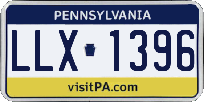 PA license plate LLX1396