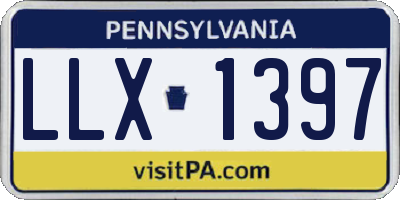 PA license plate LLX1397