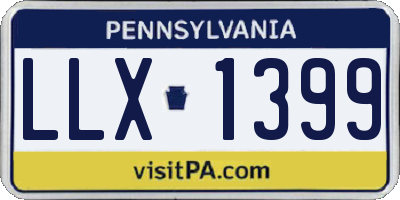 PA license plate LLX1399