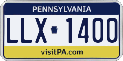 PA license plate LLX1400