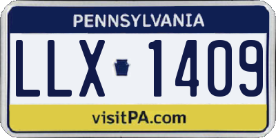 PA license plate LLX1409