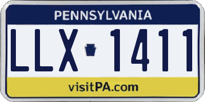 PA license plate LLX1411