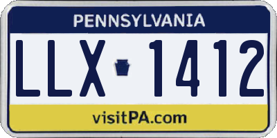 PA license plate LLX1412