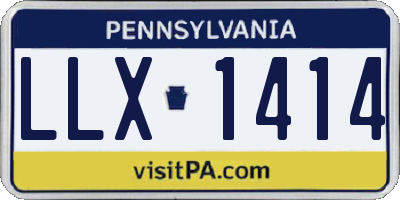 PA license plate LLX1414