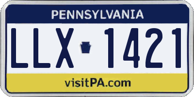 PA license plate LLX1421