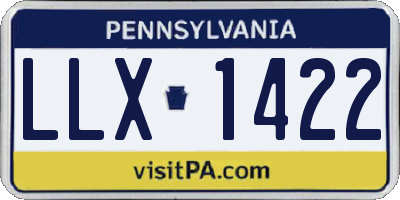 PA license plate LLX1422