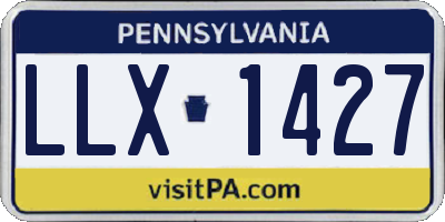 PA license plate LLX1427