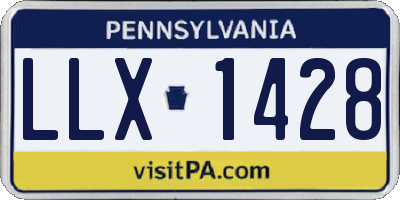 PA license plate LLX1428