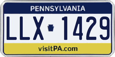 PA license plate LLX1429