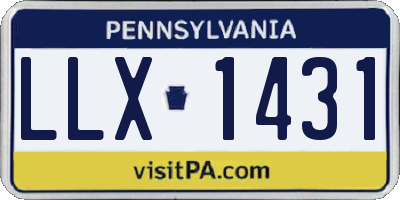 PA license plate LLX1431