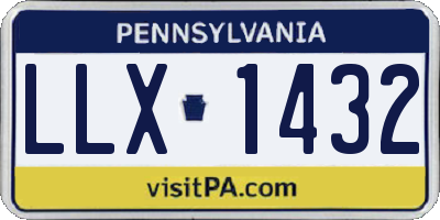 PA license plate LLX1432