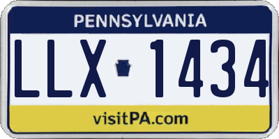 PA license plate LLX1434
