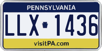PA license plate LLX1436