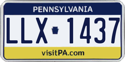 PA license plate LLX1437