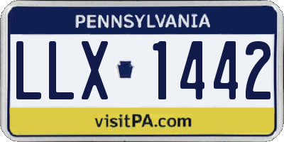 PA license plate LLX1442