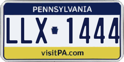 PA license plate LLX1444