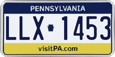 PA license plate LLX1453