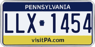 PA license plate LLX1454