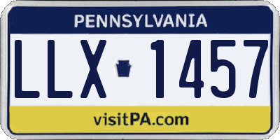PA license plate LLX1457