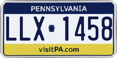 PA license plate LLX1458
