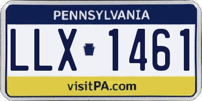 PA license plate LLX1461