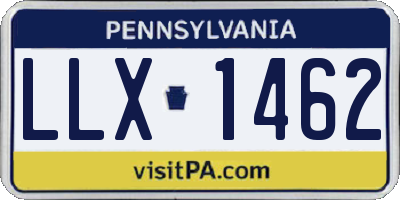PA license plate LLX1462