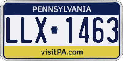 PA license plate LLX1463
