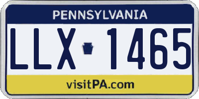 PA license plate LLX1465