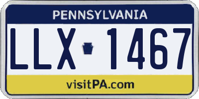 PA license plate LLX1467