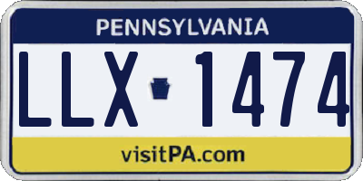 PA license plate LLX1474